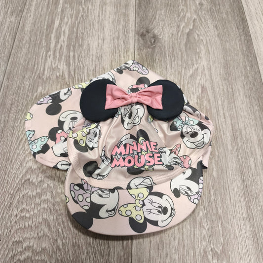 Disney Minnie Mouse Sun Legionnaire Hat Girls 1.5-2 Years Pink Neck Flap Ears Bow