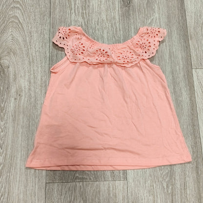 Primark Girls Pink Eyelet Broderie Anglaise Off Shoulder Top Size 4-5Y 110cm
