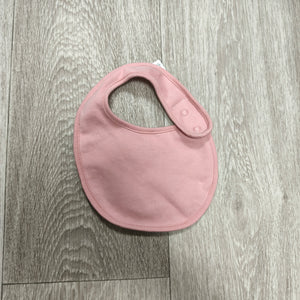 NEXT Baby Girls Pink Snap Feeding Bib One Size Cotton Terry Towel Back