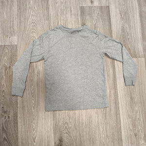 Next Boys Long Sleeve T-Shirt Grey Organic Cotton Crew Neck Size 9 Yrs 134cm