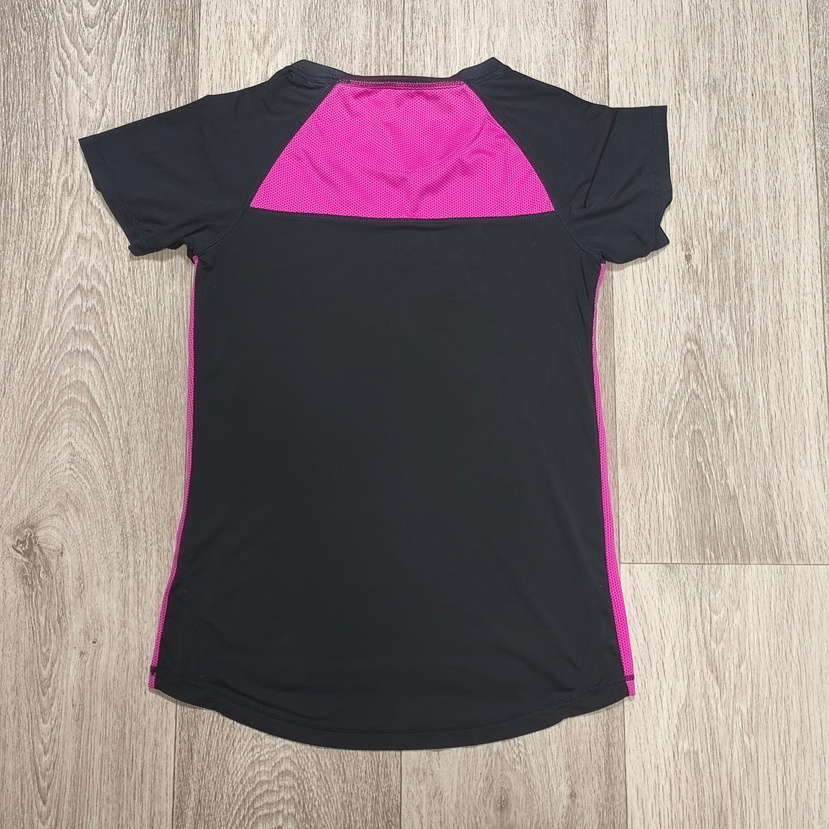 Atmosphere Womens Running T-Shirt Top Black Pink Mesh Workout Gym Size UK 10