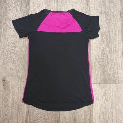 Atmosphere Womens Running T-Shirt Top Black Pink Mesh Workout Gym Size UK 10