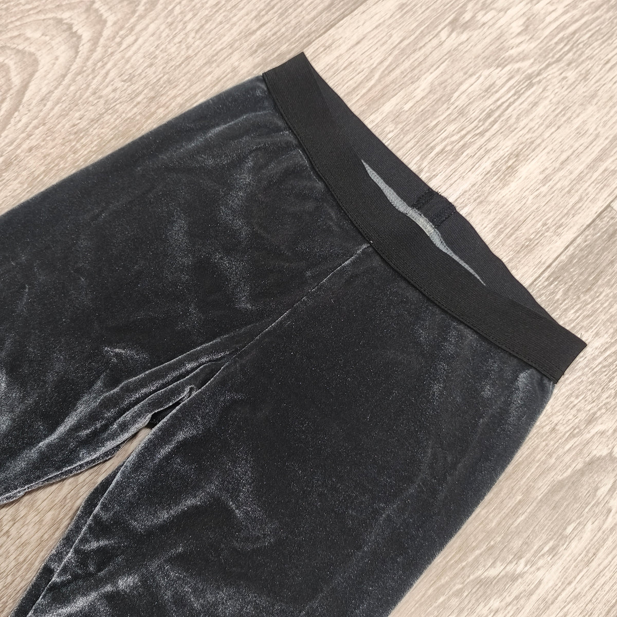 Tu Girls Grey Velour Velvet Leggings Pants Age 6 Years 116cm Elastic Waist