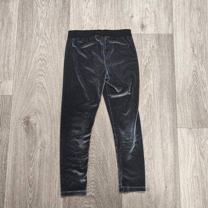 Tu Girls Grey Velour Velvet Leggings Pants Age 6 Years 116cm Elastic Waist