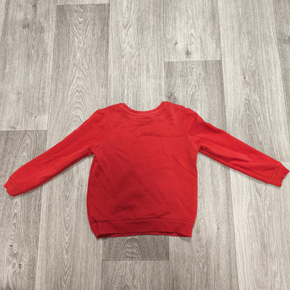 Disney Princess Snow White Girls Red Sweatshirt Jumper Sequin Dream Big 5-6 Yrs