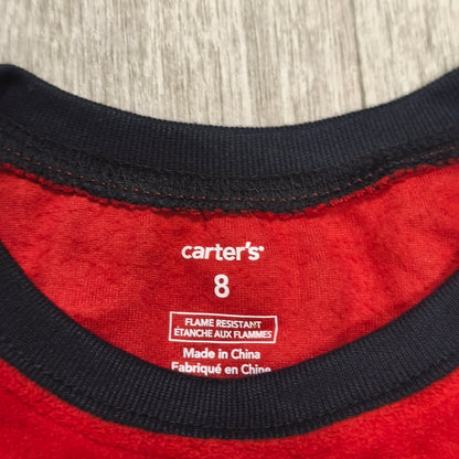 Carter's Boys Size 8 Red Fleece Pajama Top Fire Truck Awesome NWT Sleepwear