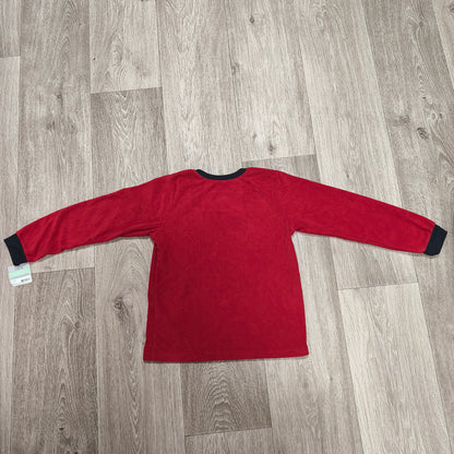 Carter's Boys Size 8 Red Fleece Pajama Top Fire Truck Awesome NWT Sleepwear