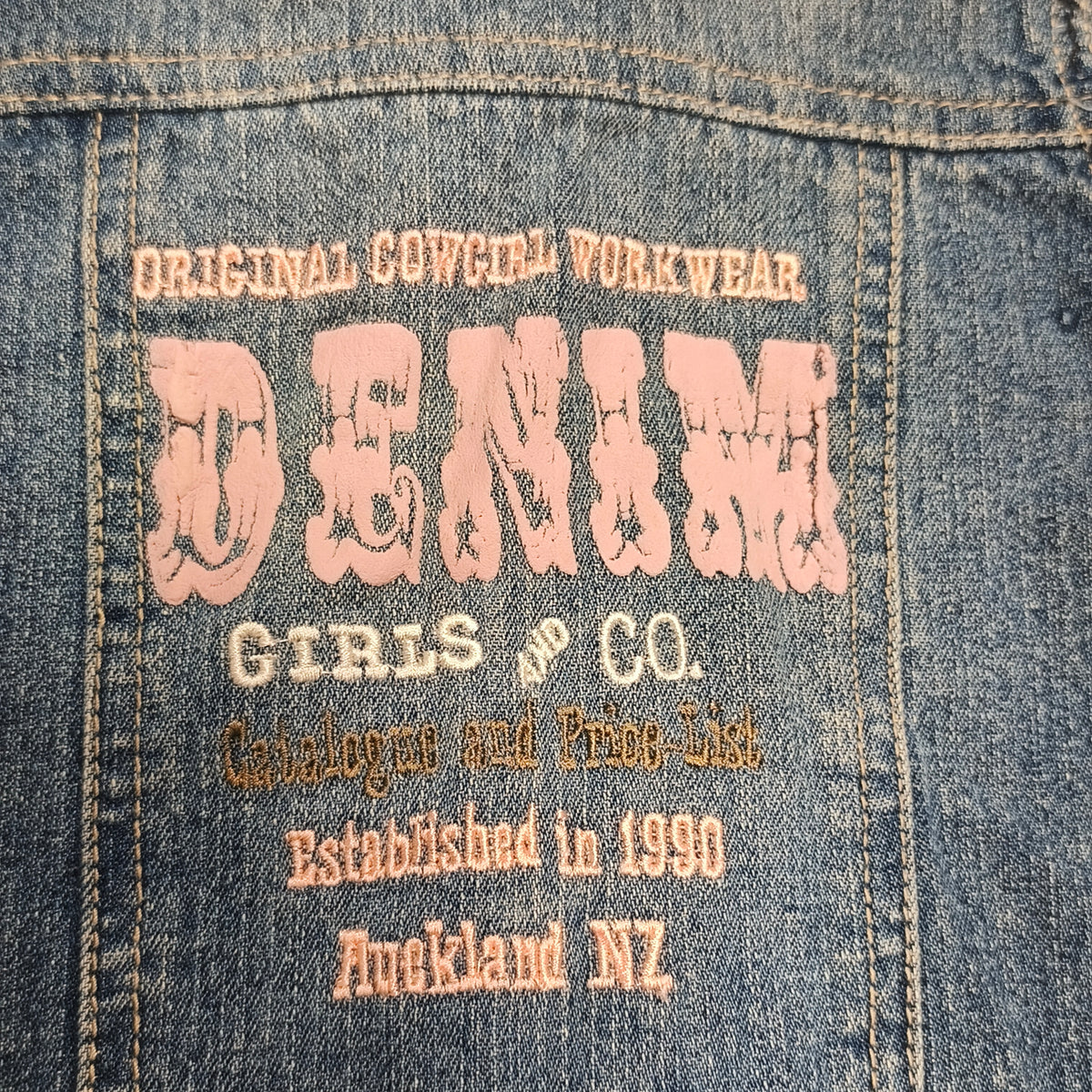 Pumpkin Patch Girls Denim Vest Size 2 Original Cowgirl Blue Jean Jacket