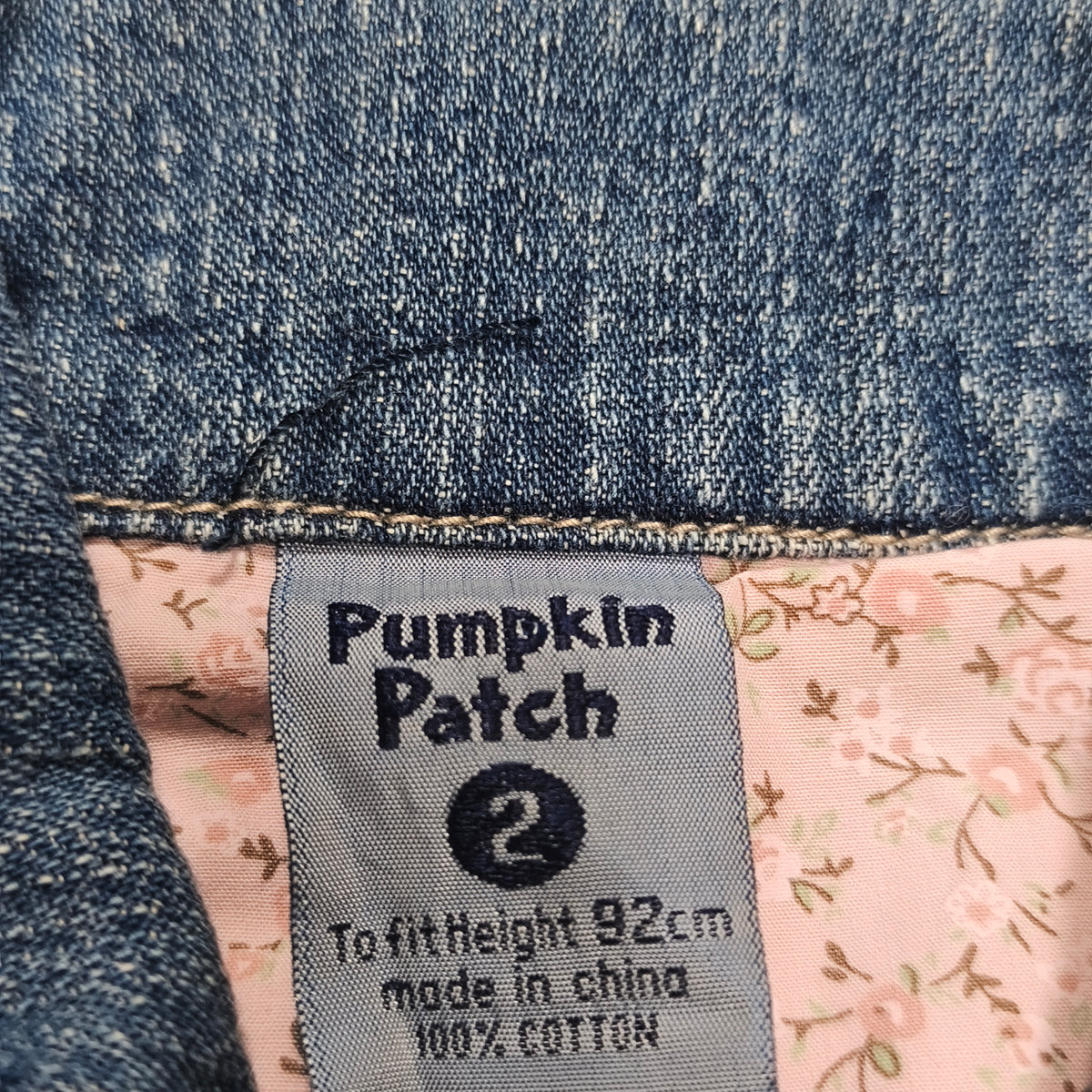 Pumpkin Patch Girls Denim Vest Size 2 Original Cowgirl Blue Jean Jacket