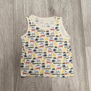 George Boys Animal Print Tank Top Vest Size 3-4 Years 98-104cm Sleeveless Top