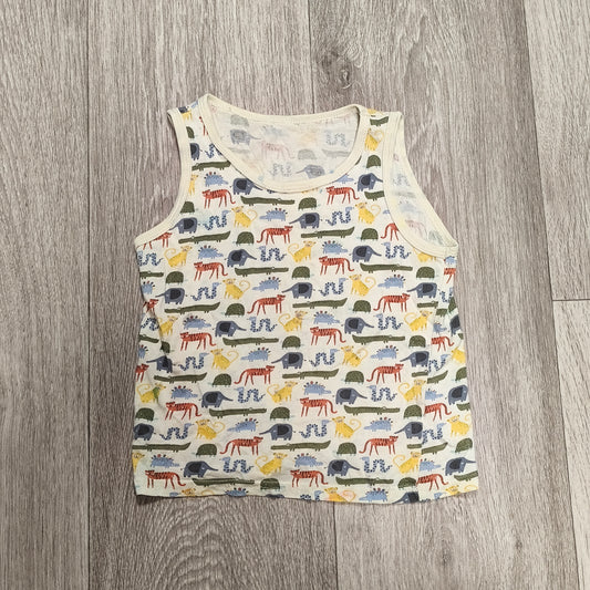 George Boys Animal Print Tank Top Vest Size 3-4 Years 98-104cm Sleeveless Top