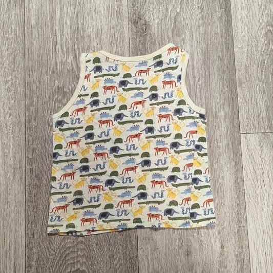 George Boys Animal Print Tank Top Vest Size 3-4 Years 98-104cm Sleeveless Top