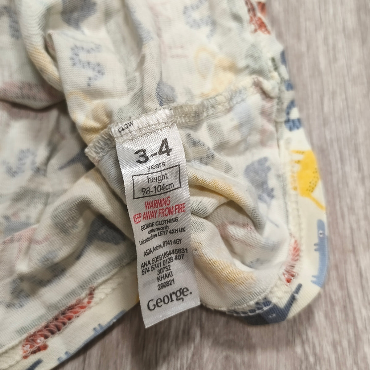 George Boys Animal Print Tank Top Vest Size 3-4 Years 98-104cm Sleeveless Top