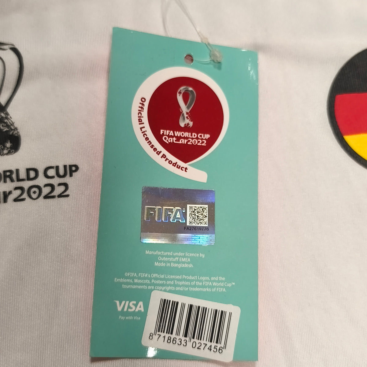 FIFA World Cup Qatar 2022 Germany Soccer T-Shirt Jersey Kids Size 110/116 NWT