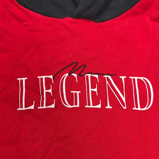 Red Black Contrast Hood LEGEND Graphic Hoodie Sweatshirt Kids Youth Pullover