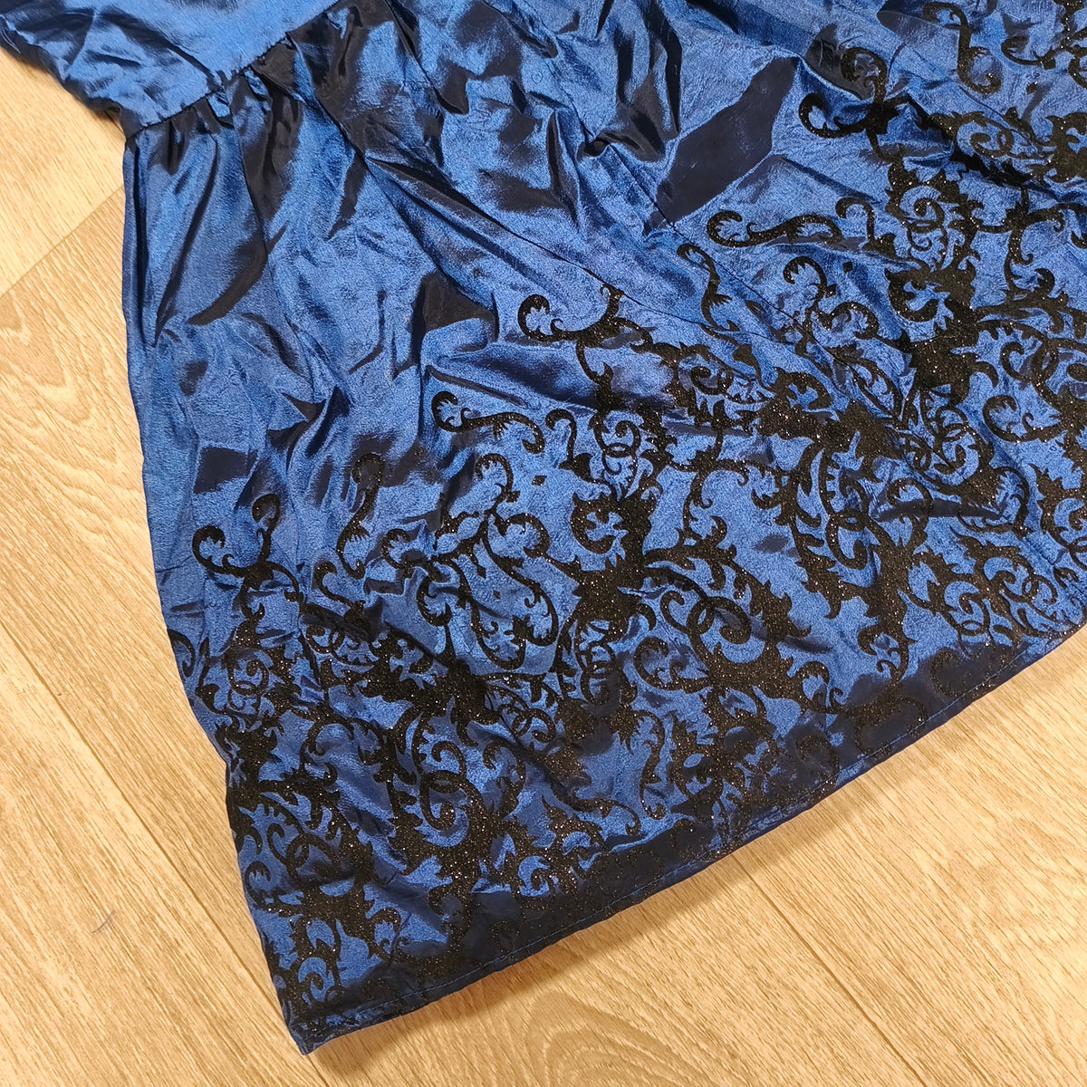 Seven Lemon KIDS Girls Blue Glitter Flock Hem Party Dress Size 146