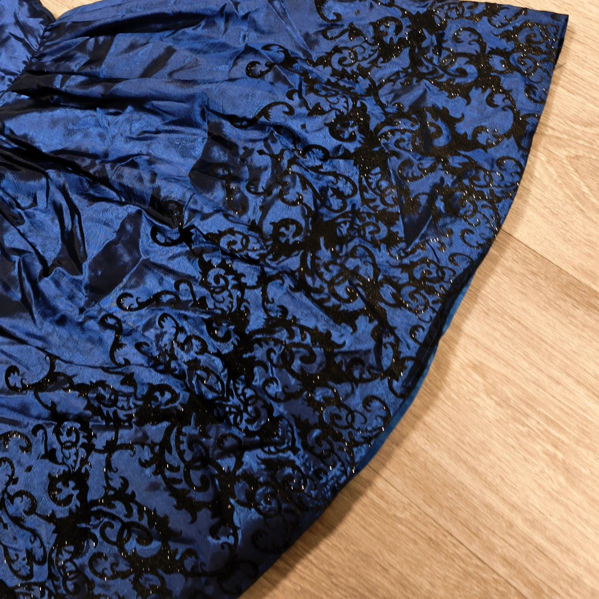 Seven Lemon KIDS Girls Blue Glitter Flock Hem Party Dress Size 146