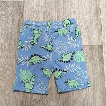 Primark Boys Dinosaur Sweat Shorts Blue Elastic Waist NWT Age 6-7 Years 122cm