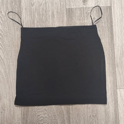 George G21 Women Black Mini Skirt Stretch Bodycon Size UK 8 EUR 36 Short Fitted