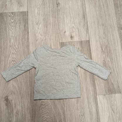 George Baby Boys Grey Long Sleeve Dinosaur T-Shirt Size 1-1.5 Years 80-86 cm