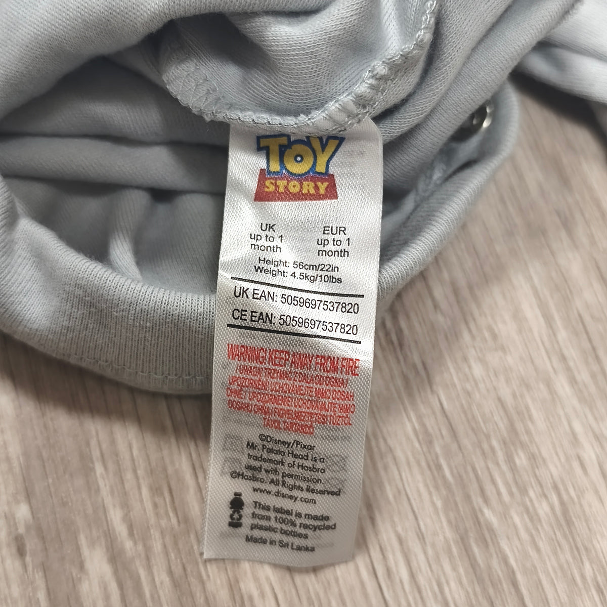 Disney Baby Toy Story Aliens Long Sleeve Bodysuit Grey Up To 1 Month