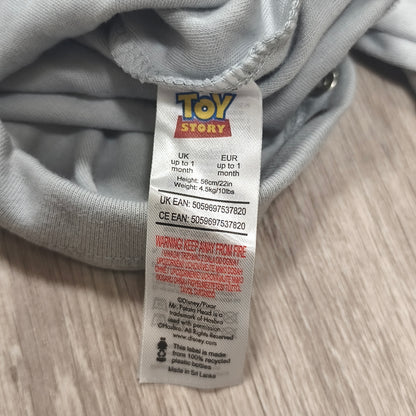 Disney Baby Toy Story Aliens Long Sleeve Bodysuit Grey Up To 1 Month