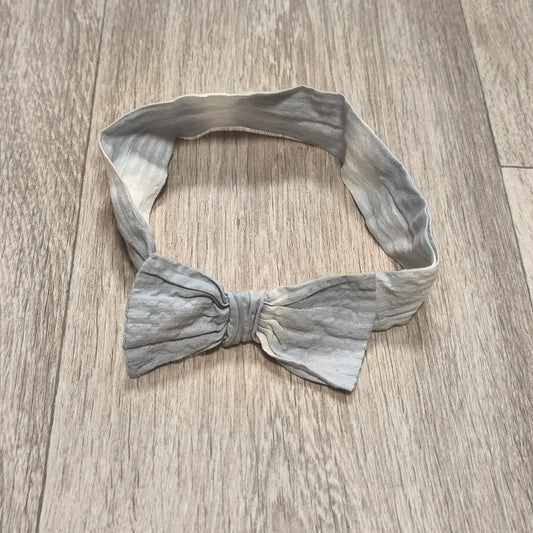 Blue & White Tie-Dye Elastic Bow Headband Hair Band Accessory