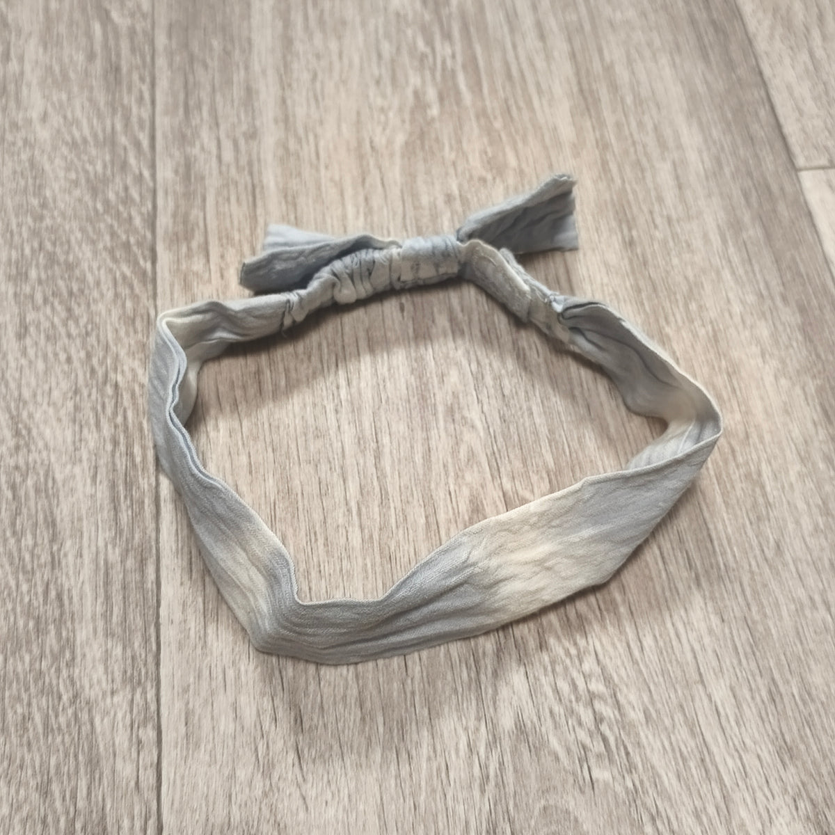 Blue & White Tie-Dye Elastic Bow Headband Hair Band Accessory