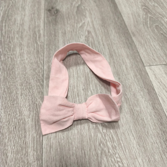 Pink Bow Headband Soft Stretchy Fabric Hair Band Wrap Knot Headware Accent