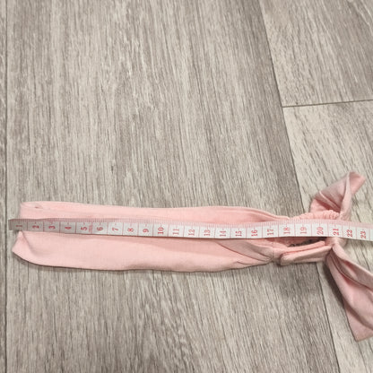 Pink Bow Headband Soft Stretchy Fabric Hair Band Wrap Knot Headware Accent