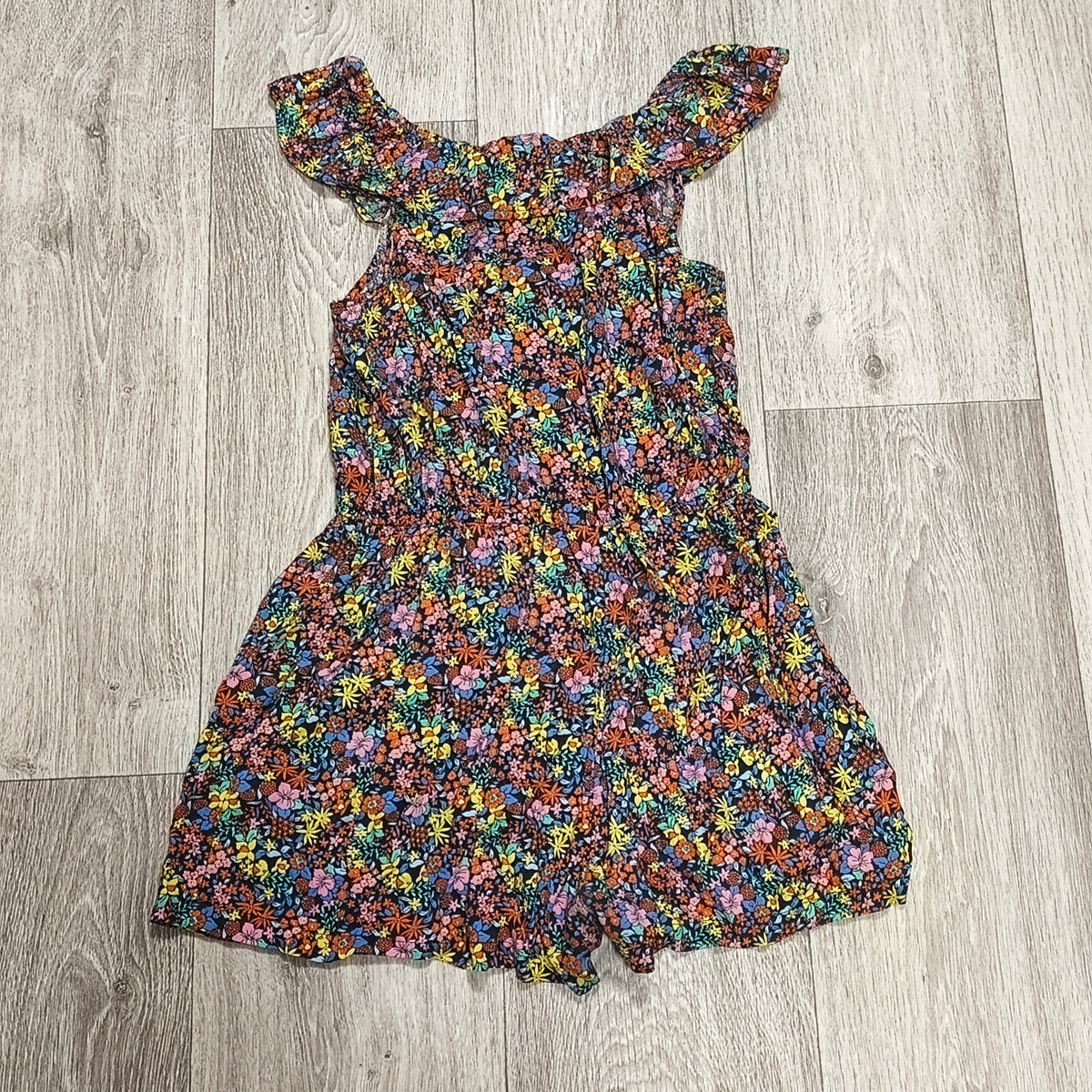 Next Girls Floral Romper Playsuit 12 Years 152cm Off Shoulder Viscose Summer
