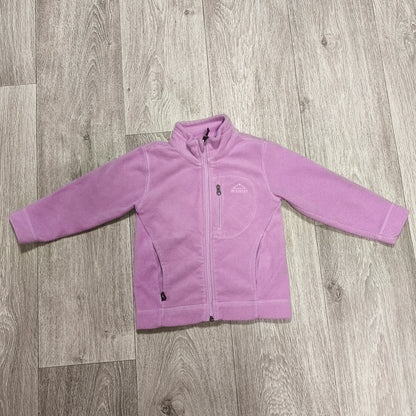 McKINLEY Kids Fleece Jacket Size 90 Purple Full Zip Outdoor Sweater Coat Top