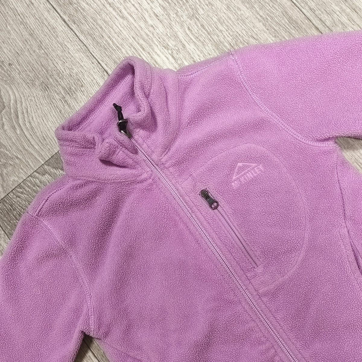 McKINLEY Kids Fleece Jacket Size 90 Purple Full Zip Outdoor Sweater Coat Top