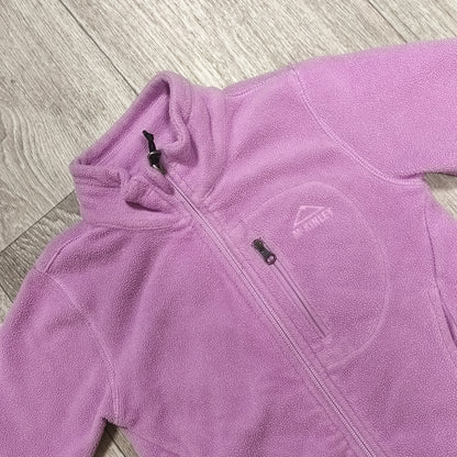 McKINLEY Kids Fleece Jacket Size 90 Purple Full Zip Outdoor Sweater Coat Top