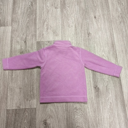 McKINLEY Kids Fleece Jacket Size 90 Purple Full Zip Outdoor Sweater Coat Top