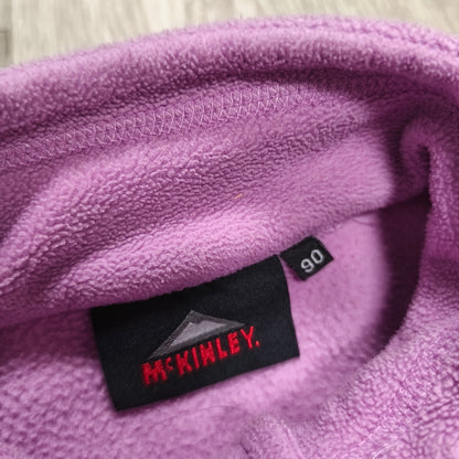 McKINLEY Kids Fleece Jacket Size 90 Purple Full Zip Outdoor Sweater Coat Top