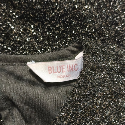 Blue Inc Woman Black Metallic Sparkle Keyhole Mini Party Dress UK 10