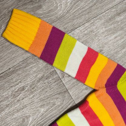 Lemon Kids Multicolor Striped Turtleneck Knit Sweater Size 104 Pullover
