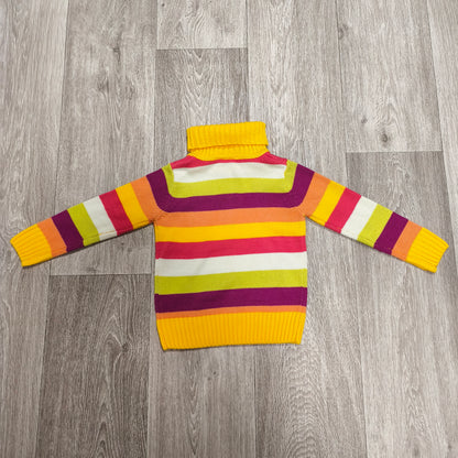 Lemon Kids Multicolor Striped Turtleneck Knit Sweater Size 104 Pullover