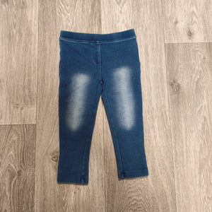 Lupilu Baby Girls Denim Look Jeggings Leggings Size 86/92 Blue Faded Stretch Pan