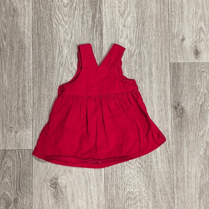 Disney Baby at George Minnie Mouse Red Corduroy Pinafore Dress 0-3 Months Stars