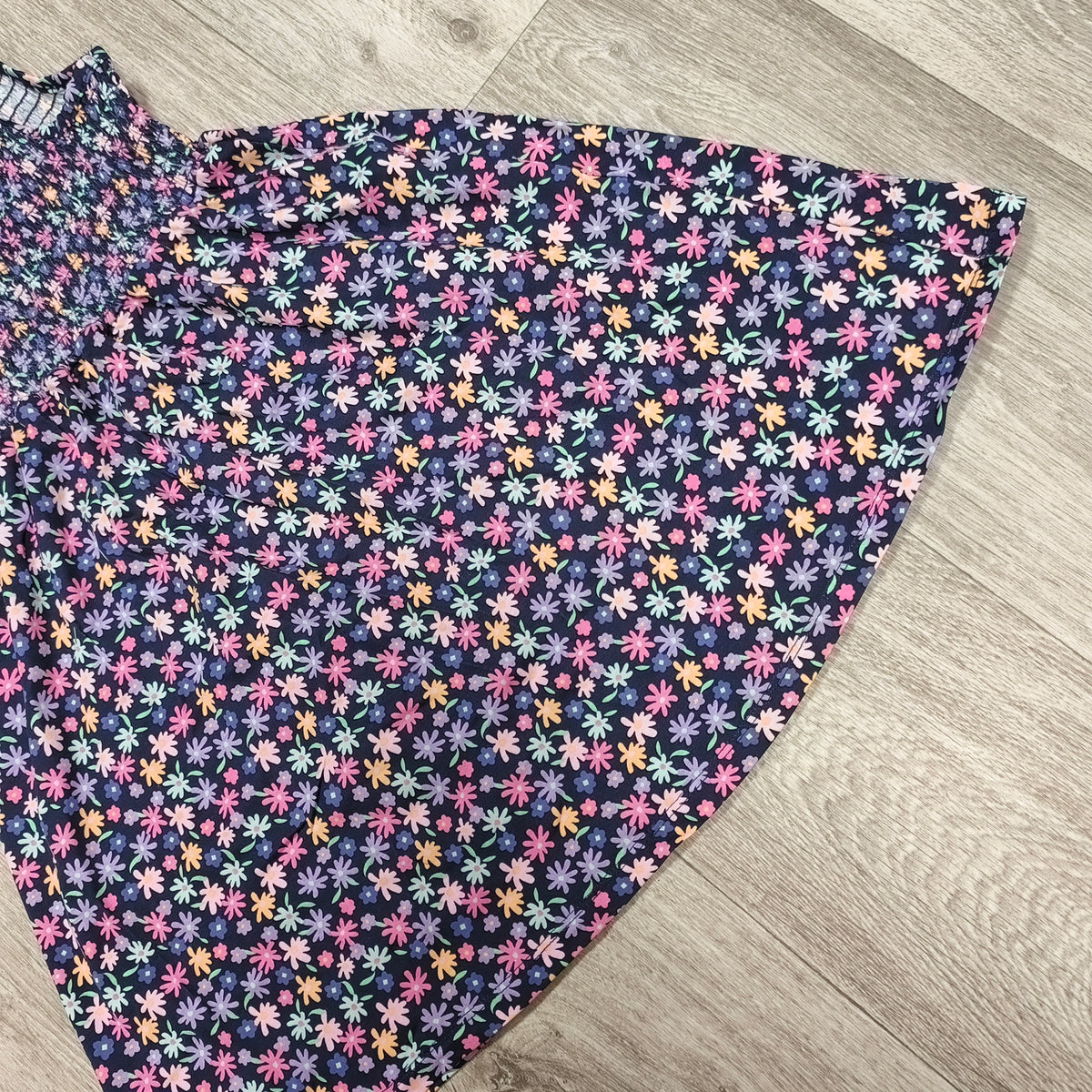 George Girls Floral Sundress Shirred Bodice Strappy Summer Dress 8-9 Years 128-135cm