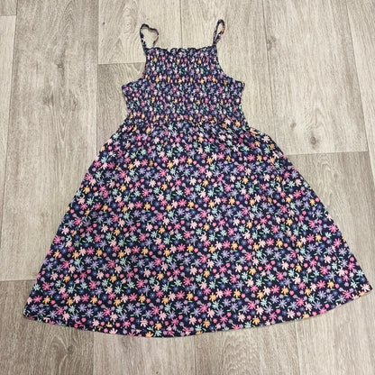 George Girls Floral Sundress Shirred Bodice Strappy Summer Dress 8-9 Years 128-135cm