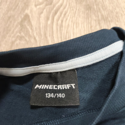 Minecraft Boys Sweatshirt Long Sleeve Pullover TNT Creeper Navy Size 134 140