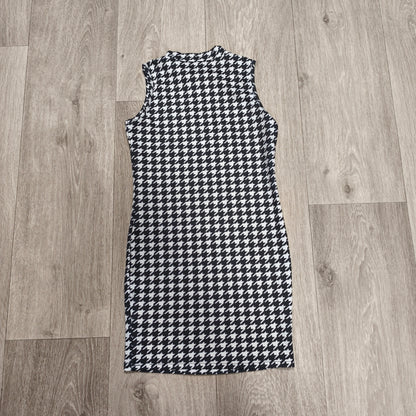 SHEIN Girls Houndstooth Mock Neck Sleeveless Bodycon Dress Size 9Y EU 134