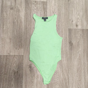 Primark Womens Light Mint Green Sleeveless High Neck Bodysuit Top Size XS US 2/4
