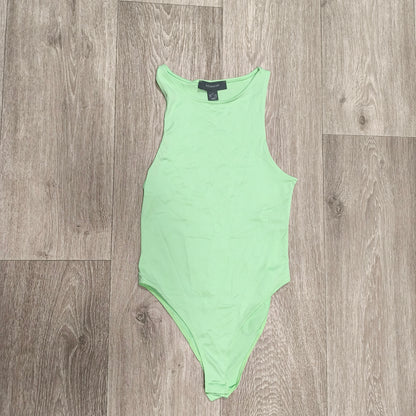 Primark Womens Light Mint Green Sleeveless High Neck Bodysuit Top Size XS US 2/4