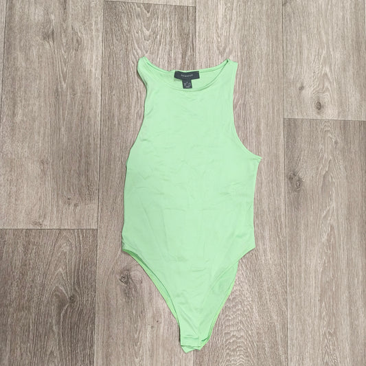 Primark Womens Light Mint Green Sleeveless High Neck Bodysuit Top Size XS US 2/4