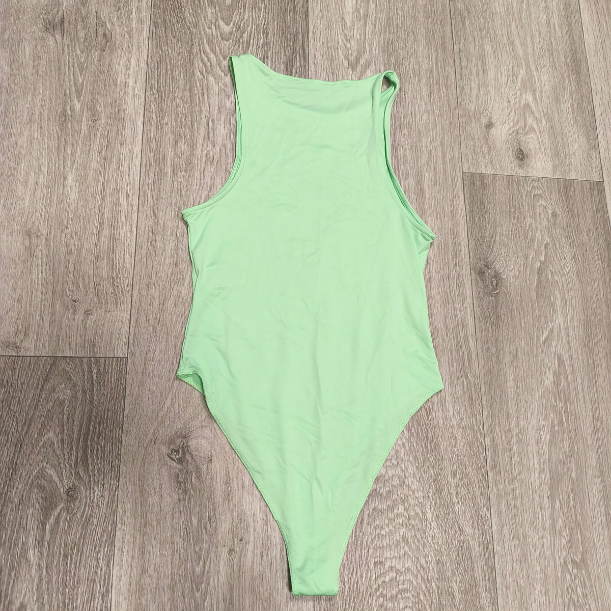 Primark Womens Light Mint Green Sleeveless High Neck Bodysuit Top Size XS US 2/4