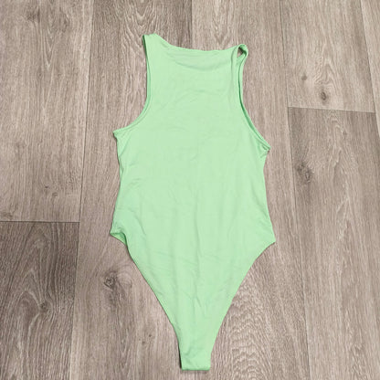 Primark Womens Light Mint Green Sleeveless High Neck Bodysuit Top Size XS US 2/4
